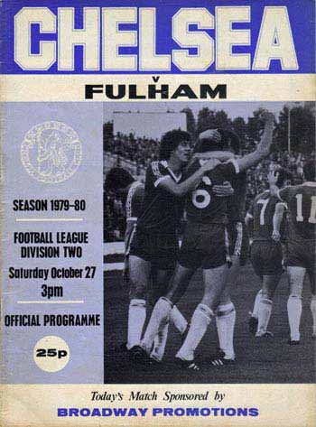 programme cover for Chelsea v Fulham, Saturday, 27th Oct 1979