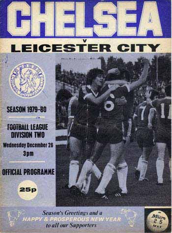 programme cover for Chelsea v Leicester City, Wednesday, 26th Dec 1979