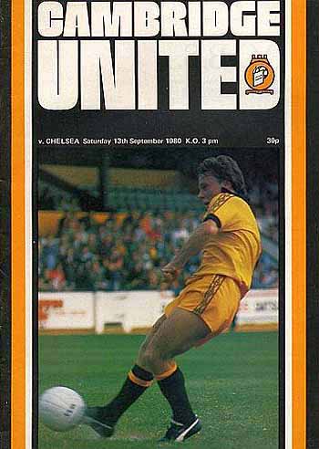 programme cover for Cambridge United v Chelsea, Saturday, 13th Sep 1980