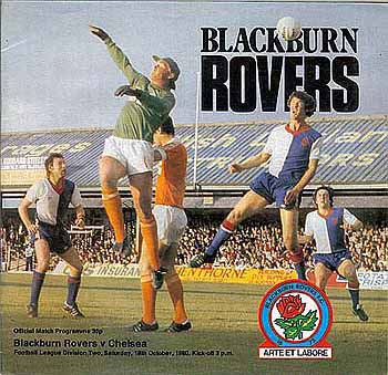 programme cover for Blackburn Rovers v Chelsea, 18th Oct 1980