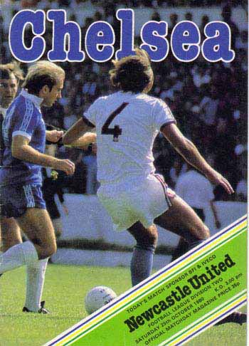 programme cover for Chelsea v Newcastle United, Saturday, 25th Oct 1980