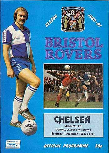 programme cover for Bristol Rovers v Chelsea, Saturday, 14th Mar 1981