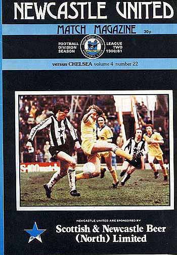 programme cover for Newcastle United v Chelsea, 28th Mar 1981