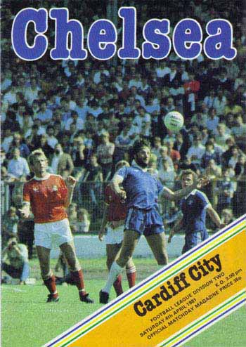 programme cover for Chelsea v Cardiff City, Saturday, 4th Apr 1981