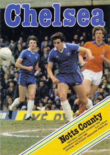 programme cover for Chelsea v Notts County, Saturday, 2nd May 1981