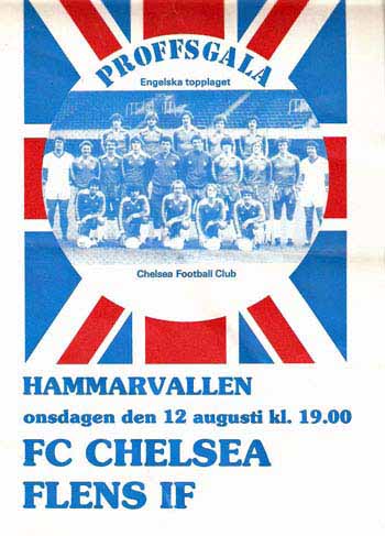 programme cover for IF Flens v Chelsea, 12th Aug 1981
