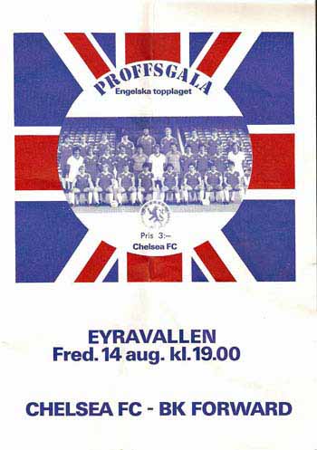 programme cover for BK Forward v Chelsea, 14th Aug 1981