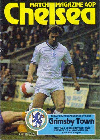 programme cover for Chelsea v Grimsby Town, 21st Nov 1981