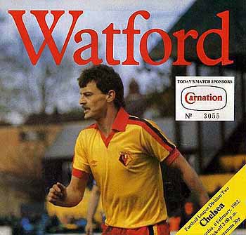 programme cover for Watford v Chelsea, Saturday, 6th Feb 1982