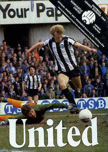 programme cover for Newcastle United v Chelsea, Saturday, 27th Mar 1982