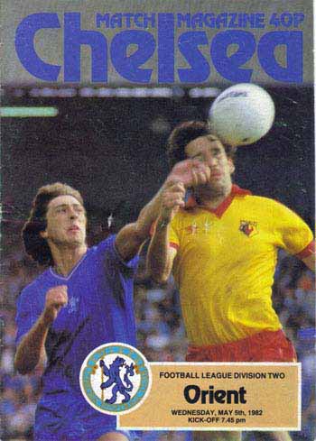 programme cover for Chelsea v Orient, Wednesday, 5th May 1982