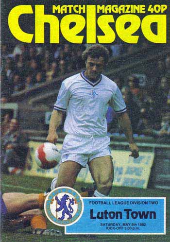 programme cover for Chelsea v Luton Town, Saturday, 8th May 1982