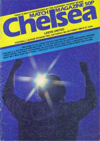 programme cover for Chelsea v Leeds United, Saturday, 9th Oct 1982