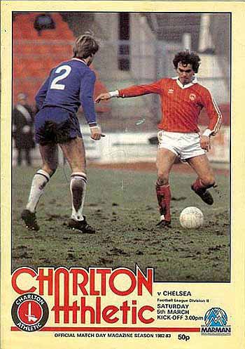 programme cover for Charlton Athletic v Chelsea, Saturday, 5th Mar 1983