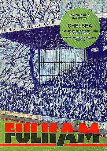 programme cover for Fulham v Chelsea, 8th Oct 1983