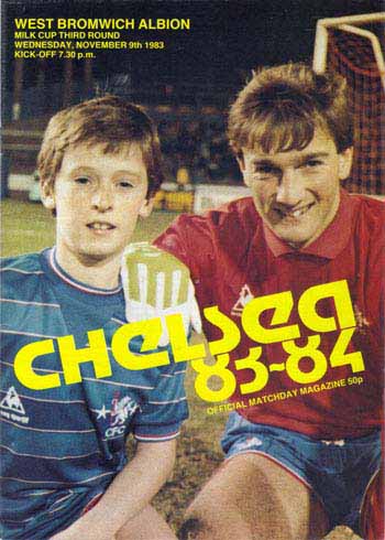 programme cover for Chelsea v West Bromwich Albion, 9th Nov 1983