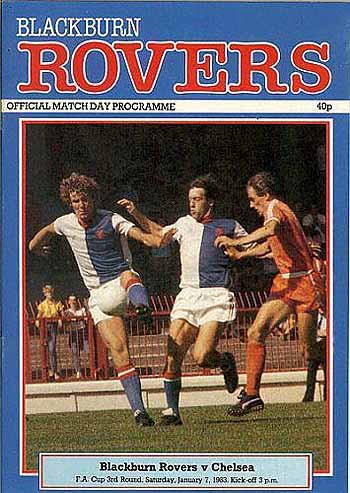 programme cover for Blackburn Rovers v Chelsea, 7th Jan 1984