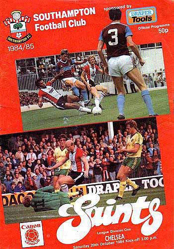 programme cover for Southampton v Chelsea, 20th Oct 1984
