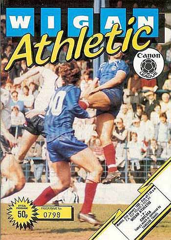 programme cover for Wigan Athletic v Chelsea, Saturday, 26th Jan 1985