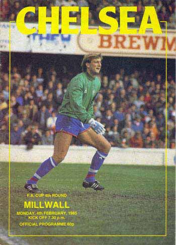 programme cover for Chelsea v Millwall, 4th Feb 1985