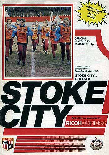 programme cover for Stoke City v Chelsea, 11th May 1985