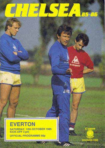 programme cover for Chelsea v Everton, Saturday, 12th Oct 1985