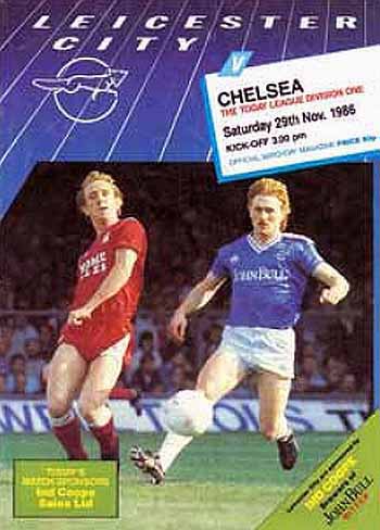 programme cover for Leicester City v Chelsea, Saturday, 29th Nov 1986