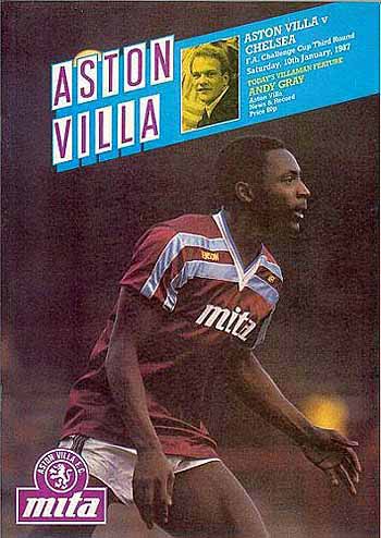 programme cover for Aston Villa v Chelsea, 10th Jan 1987