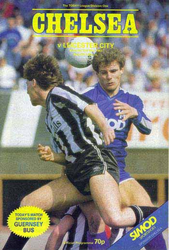 programme cover for Chelsea v Leicester City, Saturday, 2nd May 1987