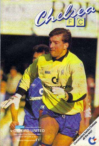 programme cover for Chelsea v Oxford United, Saturday, 31st Oct 1987