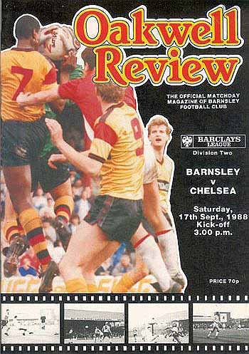 programme cover for Barnsley v Chelsea, 17th Sep 1988