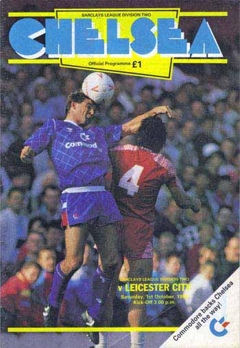 programme cover for Chelsea v Leicester City, 1st Oct 1988