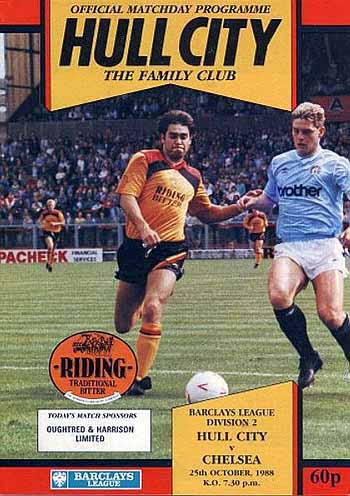 programme cover for Hull City v Chelsea, 25th Oct 1988