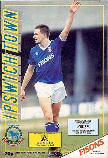 programme cover for Ipswich Town v Chelsea, 28th Mar 1989