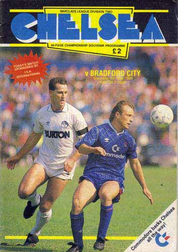 programme cover for Chelsea v Bradford City, 6th May 1989