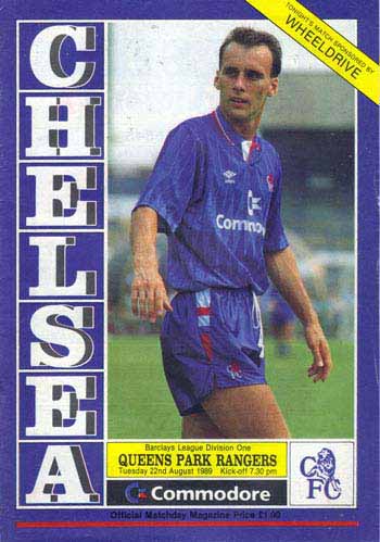 programme cover for Chelsea v Queens Park Rangers, Tuesday, 22nd Aug 1989