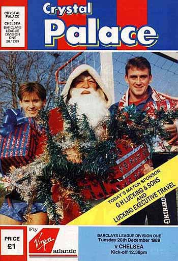programme cover for Crystal Palace v Chelsea, Tuesday, 26th Dec 1989