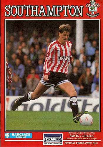 programme cover for Southampton v Chelsea, Saturday, 3rd Mar 1990