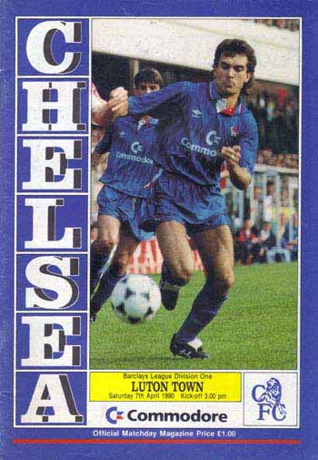 programme cover for Chelsea v Luton Town, Saturday, 7th Apr 1990
