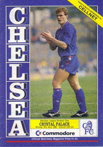 programme cover for Chelsea v Crystal Palace, Monday, 16th Apr 1990