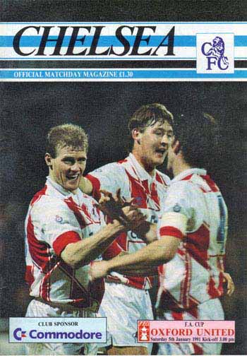 programme cover for Chelsea v Oxford United, Saturday, 5th Jan 1991