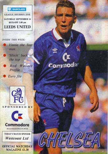 programme cover for Chelsea v Leeds United, Saturday, 14th Sep 1991