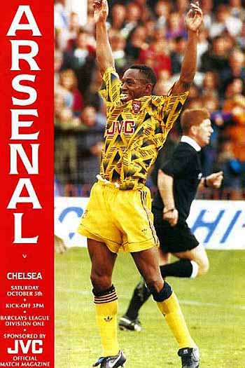 programme cover for Arsenal v Chelsea, Saturday, 5th Oct 1991
