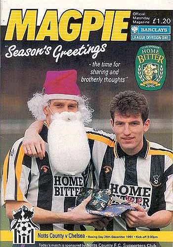 programme cover for Notts County v Chelsea, Thursday, 26th Dec 1991