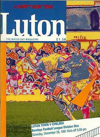 programme cover for Luton Town v Chelsea, Saturday, 28th Dec 1991