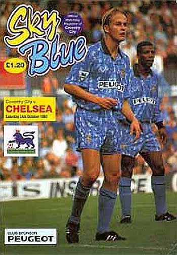 programme cover for Coventry City v Chelsea, Saturday, 24th Oct 1992