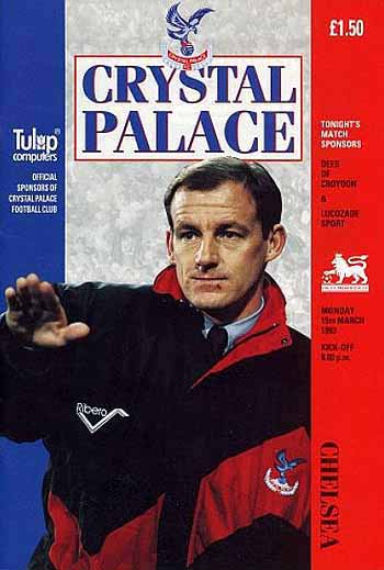 programme cover for Crystal Palace v Chelsea, Monday, 15th Mar 1993