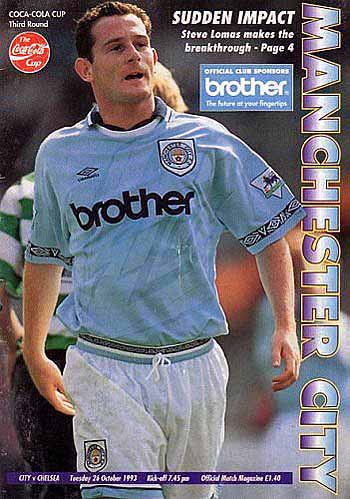 programme cover for Manchester City v Chelsea, Tuesday, 26th Oct 1993