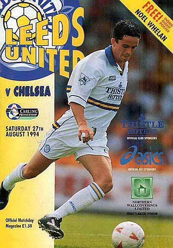 programme cover for Leeds United v Chelsea, Saturday, 27th Aug 1994