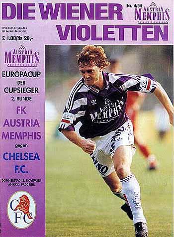 programme cover for Austria Memphis v Chelsea, Thursday, 3rd Nov 1994